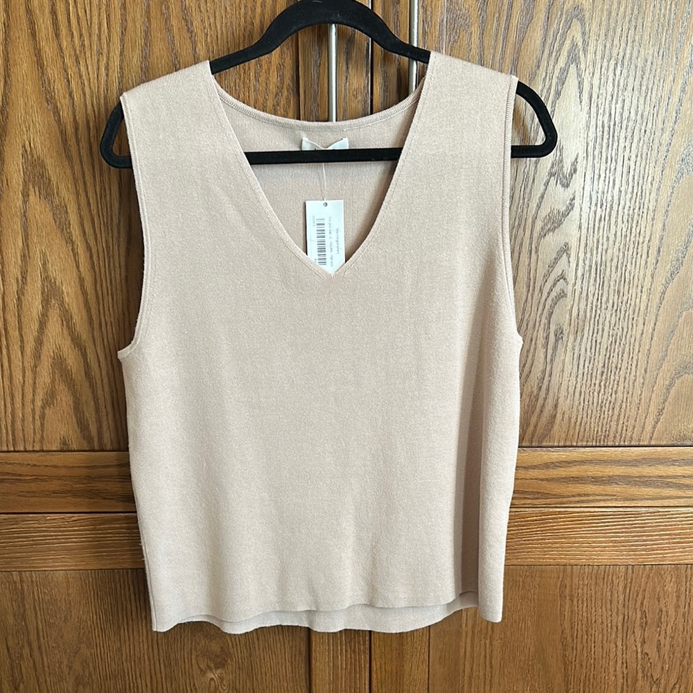 Elegant Cream Sleeveless Top